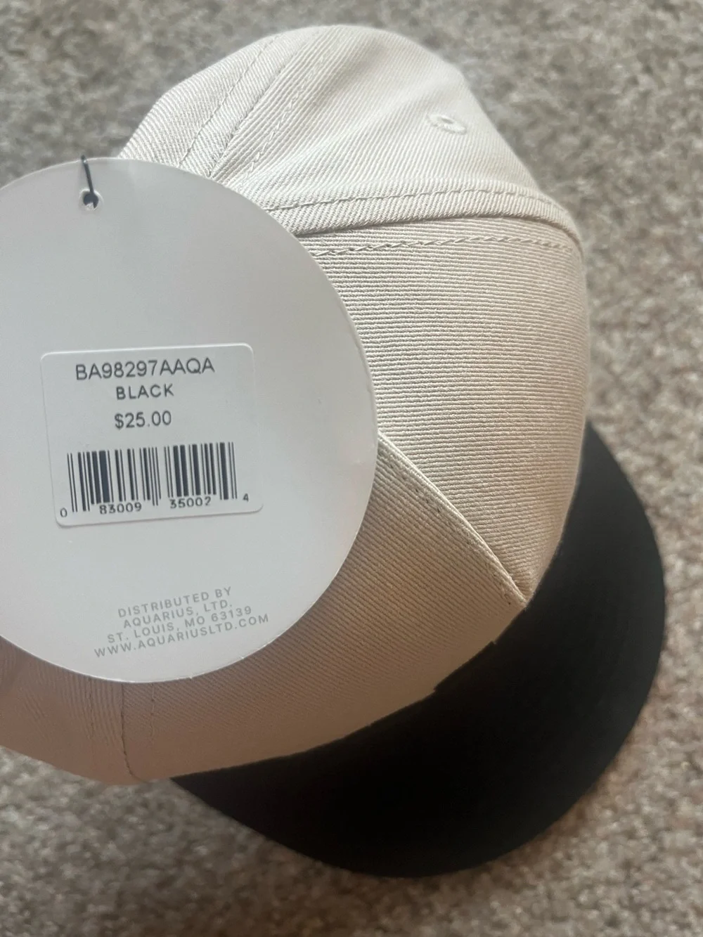 NEW WITH TAGS Cowboy Embroidered Two-Tone Trucker Cap - White & Black